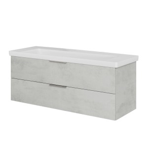 Steinkamp Waschtischunterschrank Living 2.0, hellgrau, mit Villeroy&Boch Subway 3.0 Waschtisch.