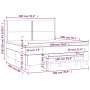 Cremefarbenes Boxspringbett 180x200 cm mit Matratze, Kopfteil und Bank. Bett aus Stoff.