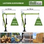 Grüner TRUTZHOLM Pickup Kran aus Stahl mit ausziehbarem Lastarm, zeigt 900 kg und 450 kg Tragkraft. Zum Heben von Holz, Maschinen, Baustoffen.