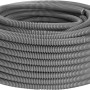 Graues, flexibles Panzer-Isolierrohr EN25, 50 m Rolle für Kabelverlegung.