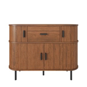 Merax Sideboard mit Schiebetüren Schublade Stauraumschrank Wohnzimmer