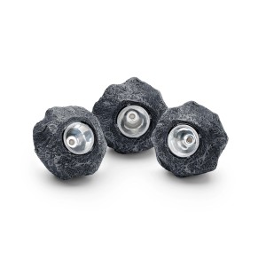 Pontec PondoStar LED Rocklight 3er-Set: Unterwasserbeleuchtung in Steinoptik für den Teich.