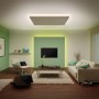 Wohnzimmer mit Paulmann MaxLED 1000 LED-Streifen als indirekte Beleuchtung.