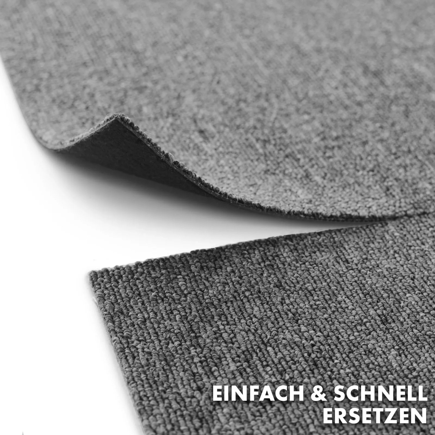 Karat Teppichfliesen selbstliegend Fußbodenheizung 50 x 50 cm Grau kaufen bei OBI