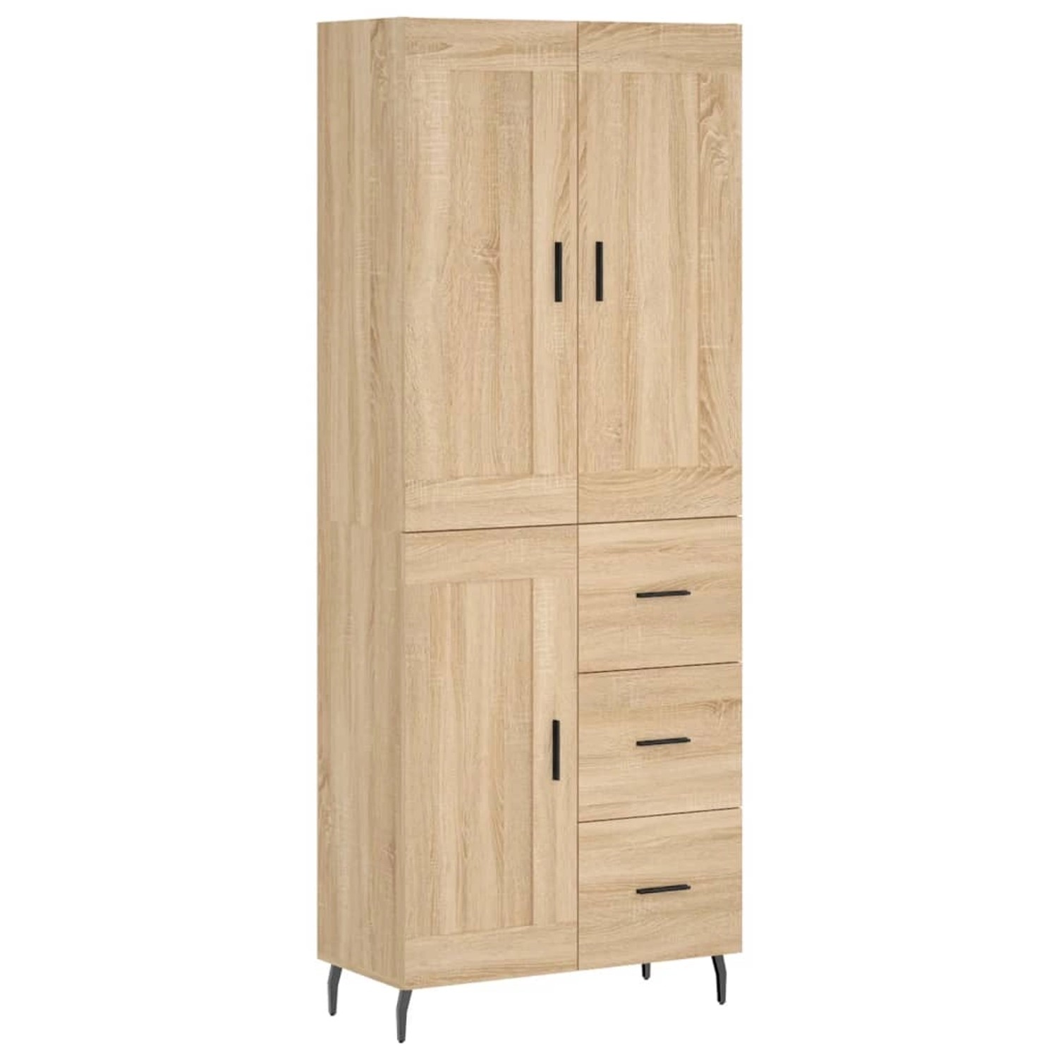 vidaXL Highboard Sonoma-Eiche 69,5x34x180 cm Holzwerkstoff 3200020