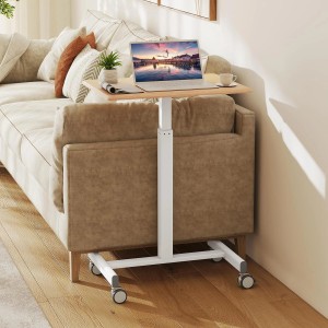 Costway Stehpult Höhenverstellbar Stehtisch mit Rollen Schreibtisch