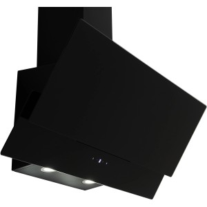 Respekta kopffreie Schräghaube CH-66038-90SAM, 90 cm, schwarz, mit LED-Beleuchtung.
