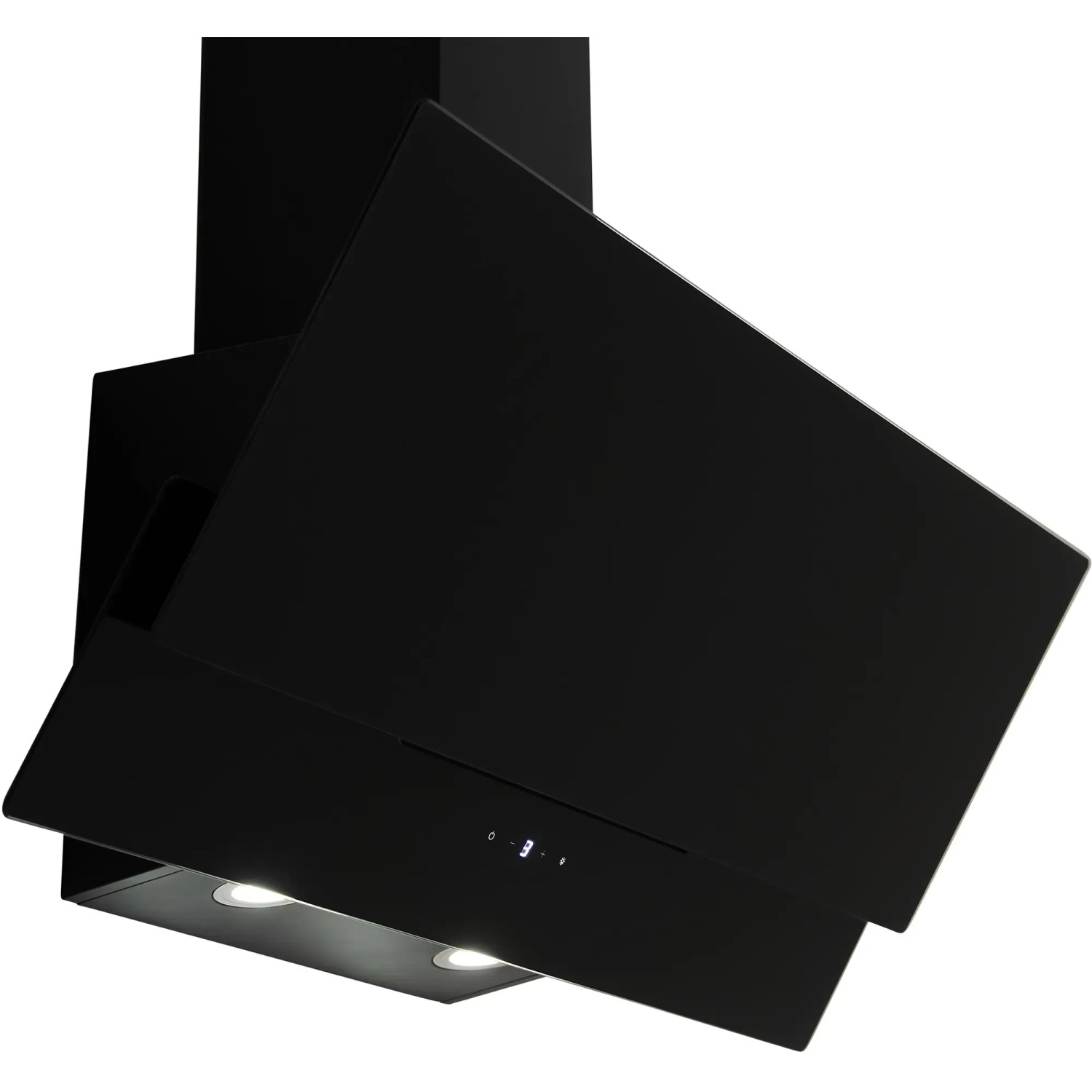 Respekta kopffreie Schräghaube CH-66038-90SAM, 90 cm, schwarz, mit LED-Beleuchtung.