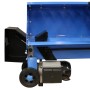 Detailansicht des blauen Güde Holzspalter GHS 370/4TE mit Motor und Rädern.