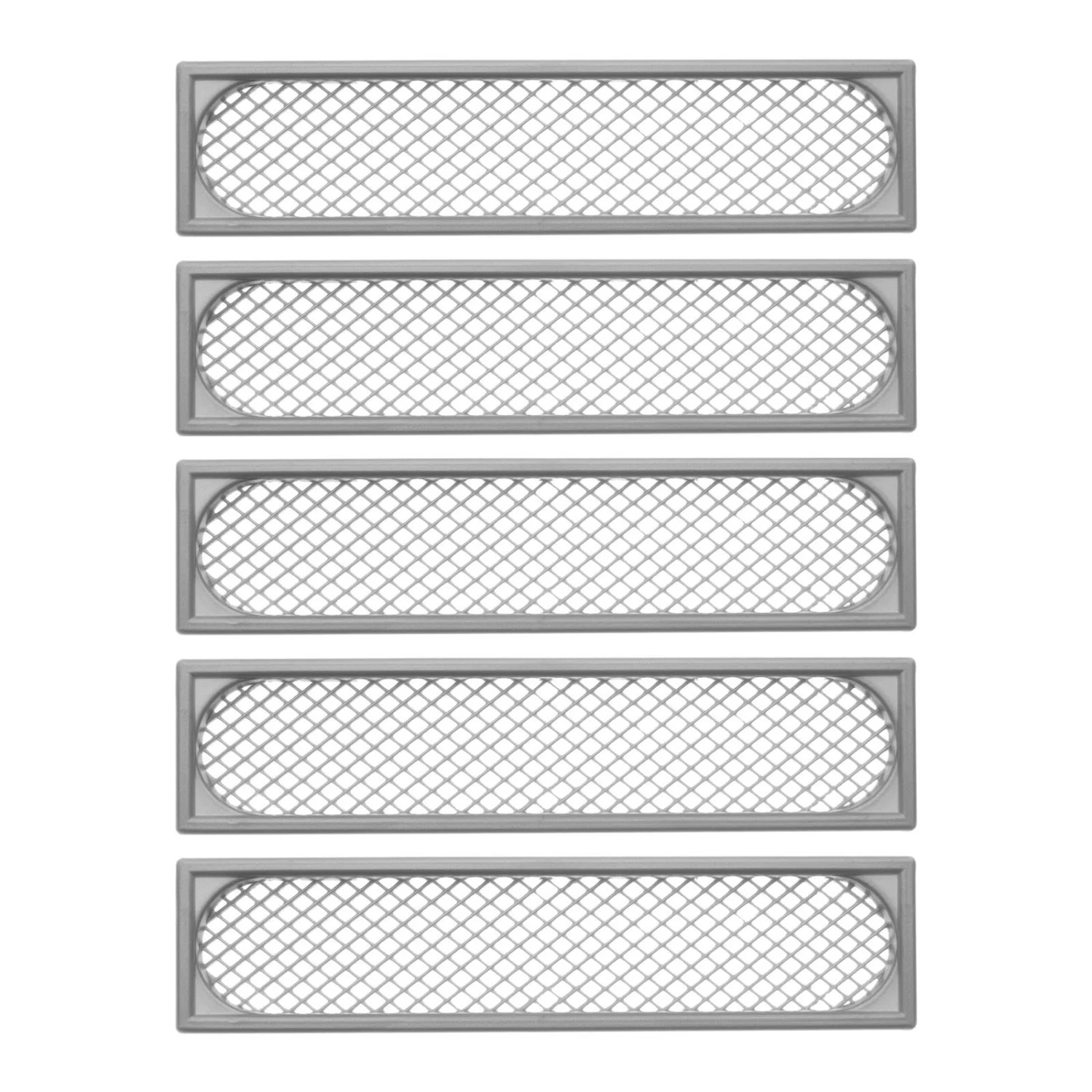 SOTECH 5 Stück Lüftungsgitter 172 x 41mm aus Kunststoff Zum Einlassen Silbe günstig online kaufen