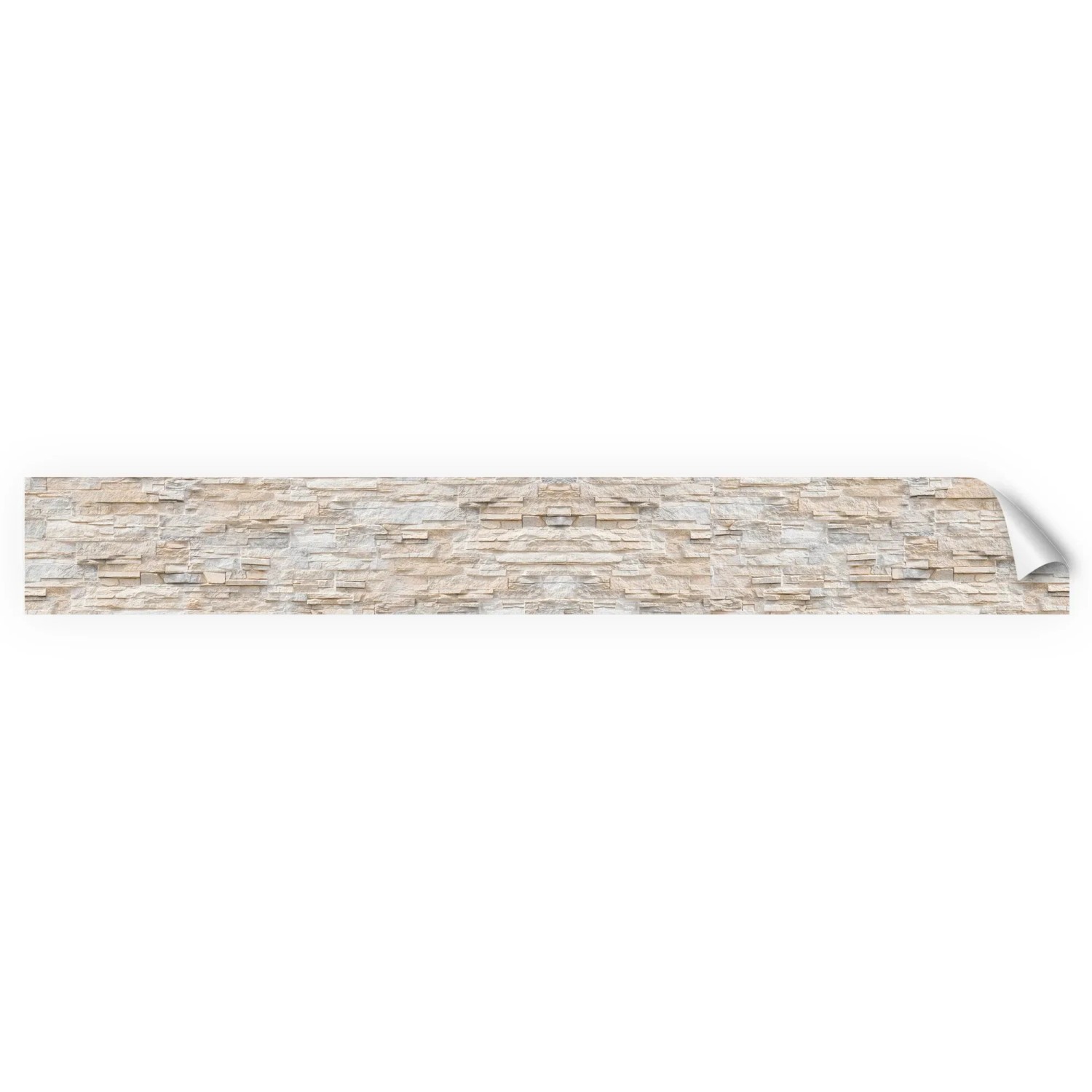 Myspotti Küchenrückwandfolie Bruchsteinwand Beige Selbstklebend 450 cm x 60 cm