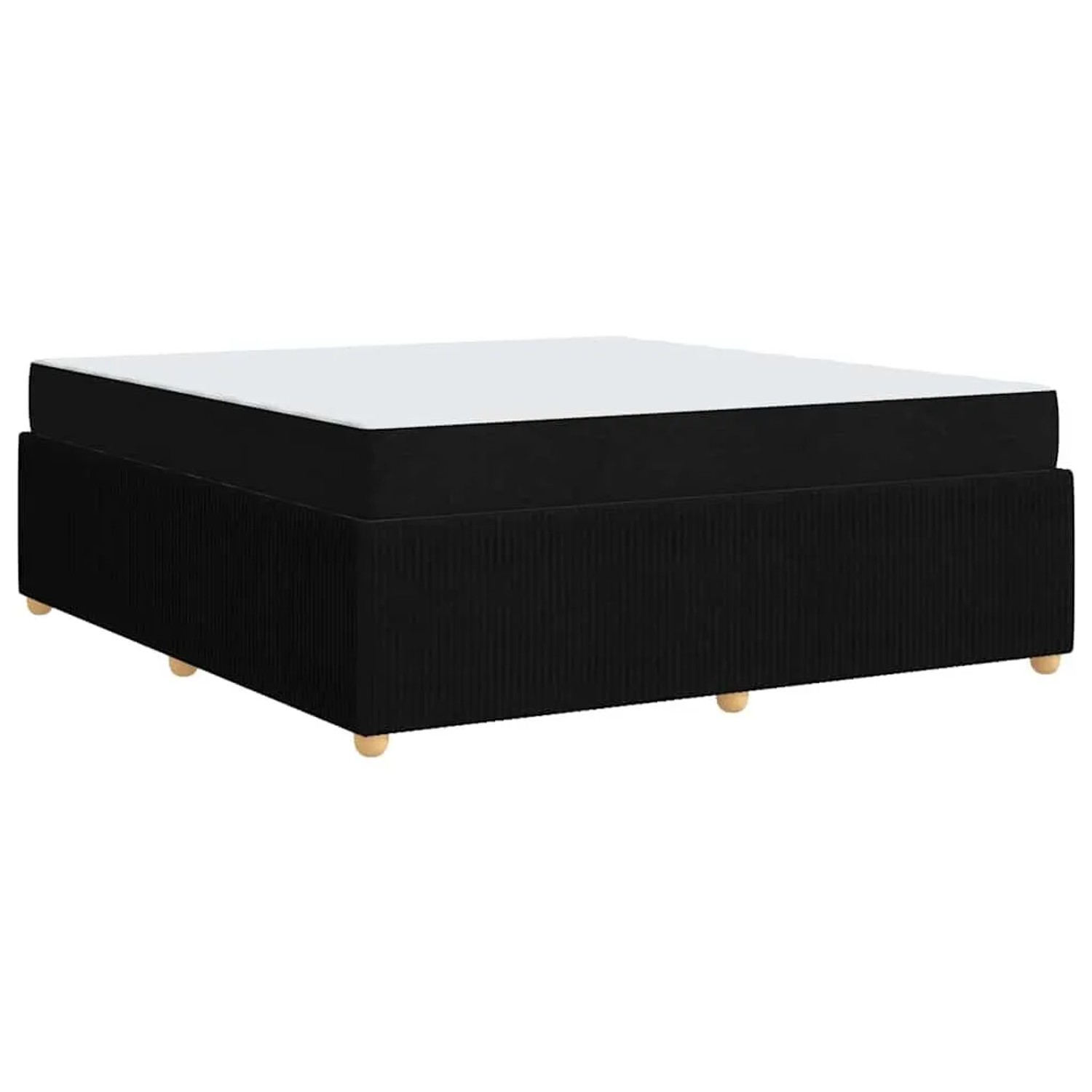 vidaXL Bettrahmen mit Matratze Schwarz 180 x 200 cm Stoff 3398420