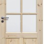 Radex Landhaus Zimmertür Kiefer, 610x1985 mm, links, mit Glaseinsatz