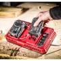 Skil Duo-Ladegerät 3132AA, 20 V, lädt zwei Akkus gleichzeitig. Ladegerät für Elektrowerkzeuge.