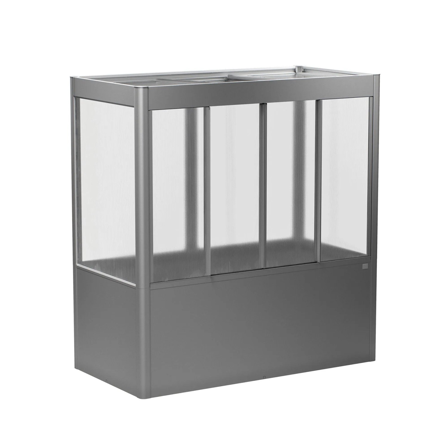 Biohort Gewächshaus Florentina Maxi 2 m x 1 m Quarzgrau-Metallic