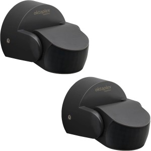 Oktaplex Bea Bewegungsmelder 2er Set für Außen, anthrazit, 10m Reichweite.