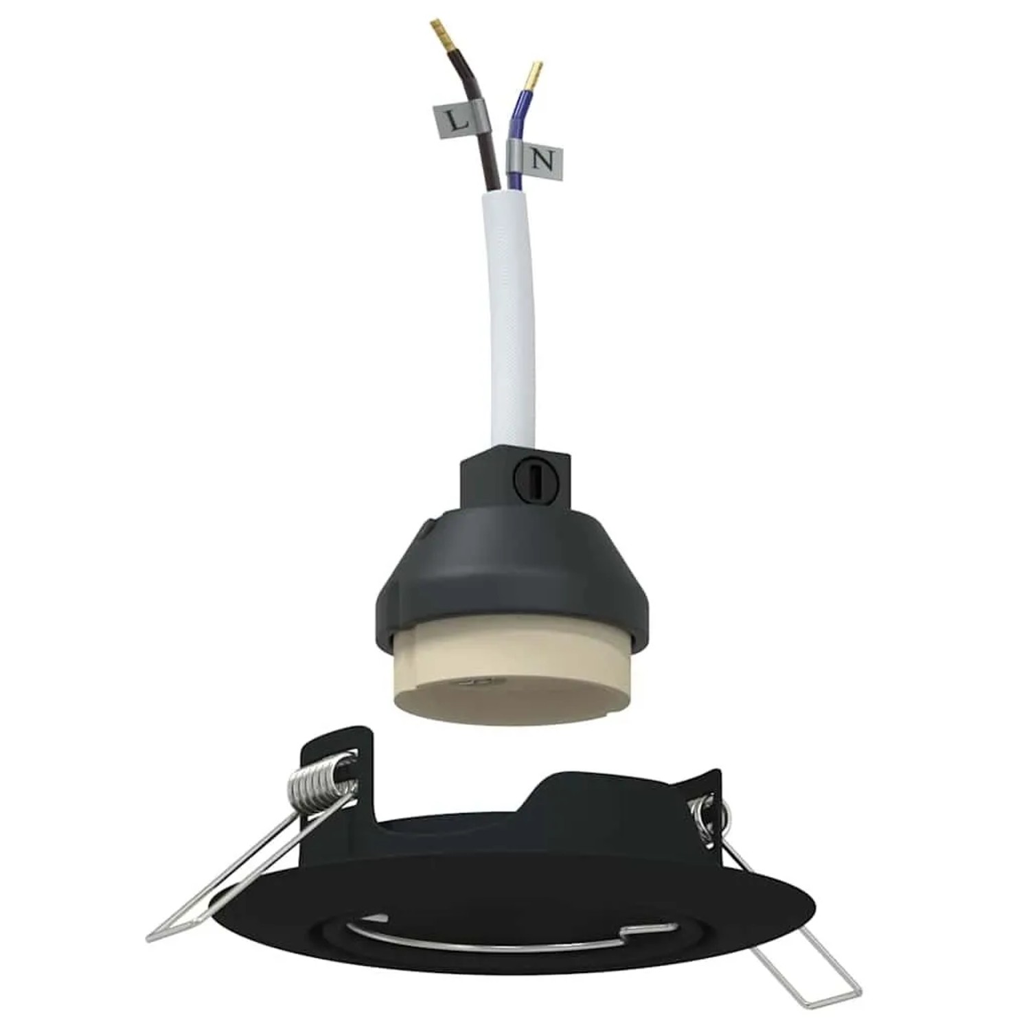 vidaXL Spotlight 24 Stk Schwarz 9 x 9 x 2,5 cm Metall 4108160