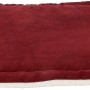 Bordeauxrote Microfaser Hundedecke/Katzendecke (70x47cm) mit weißem Fellrand.