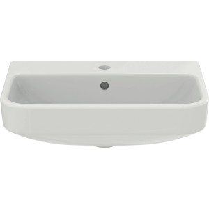 Ideal Standard i.life S Handwaschbecken, 55 cm, Weiß, mit Hahnloch und Überlauf.
