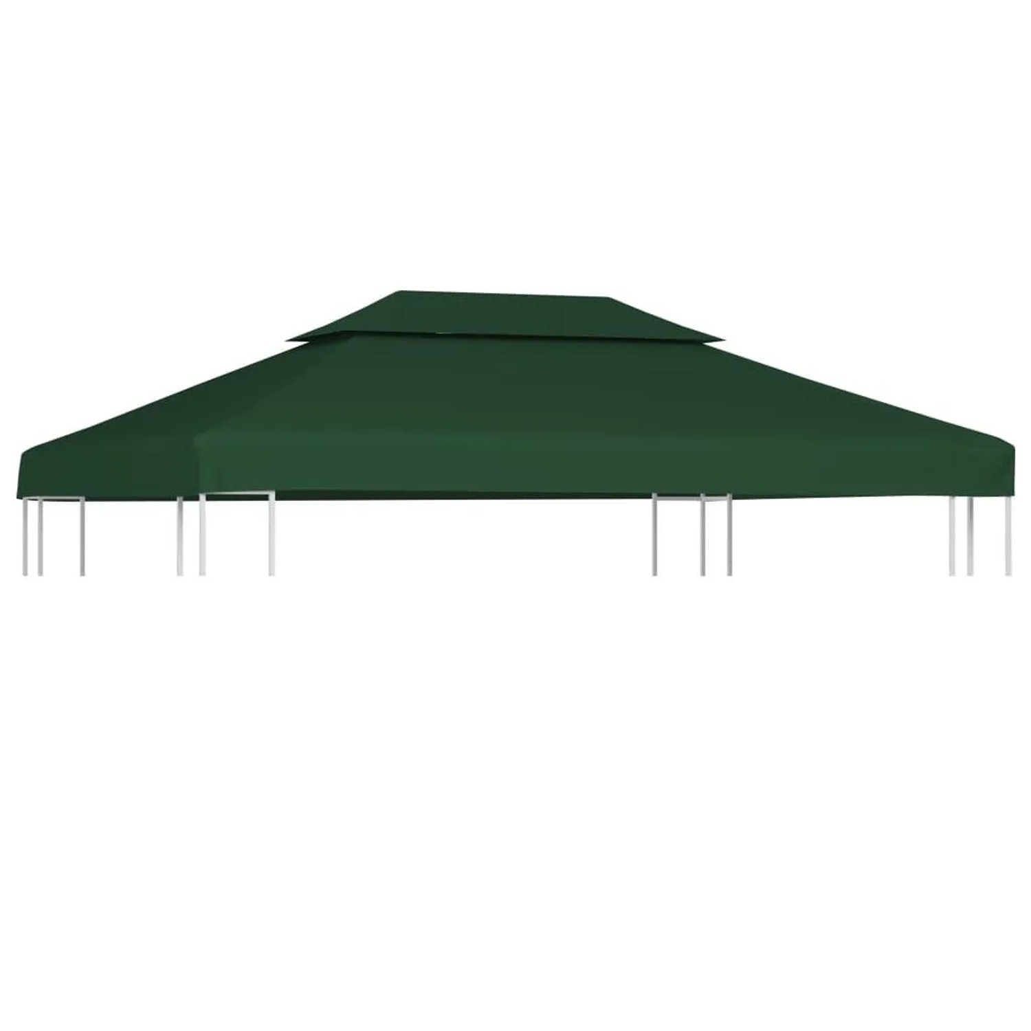 vidaXL Pavillon-Dachplane Ersatzdach 310 g/m² Grün 3x4 m 40882