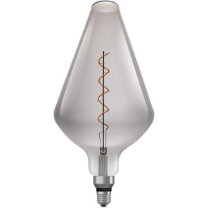 Osram LED-Leuchtmittel E27, 4W, extra warmes Licht, smokeyfarbenes Glas, für Wohn- und Essbereich.