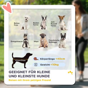 PawHut Hundewagen Polyester 80 x 48,5 x 106cm Khaki