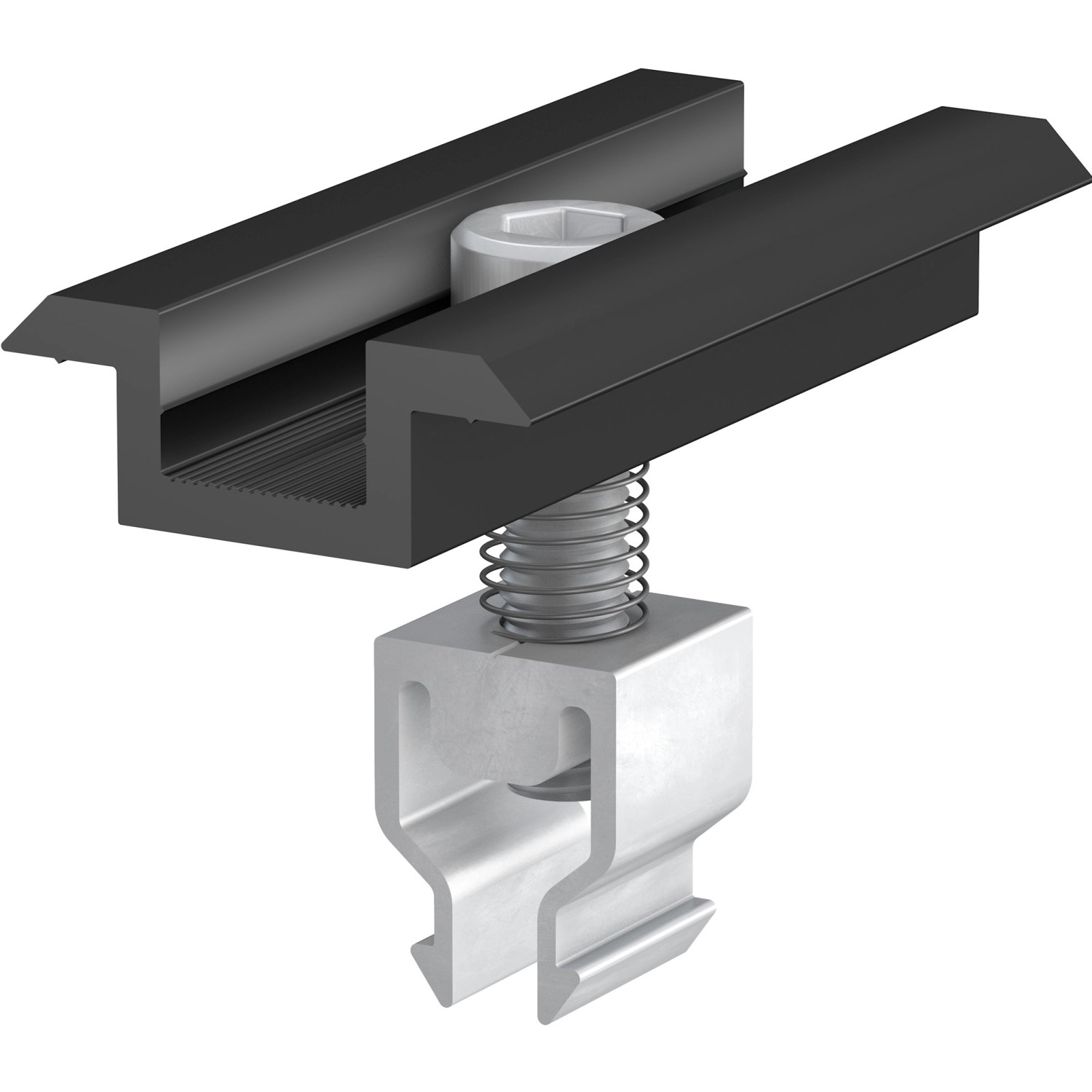 Solar Base Mittelklemme Schwarz für PV-Module 30 mm - 40 mm