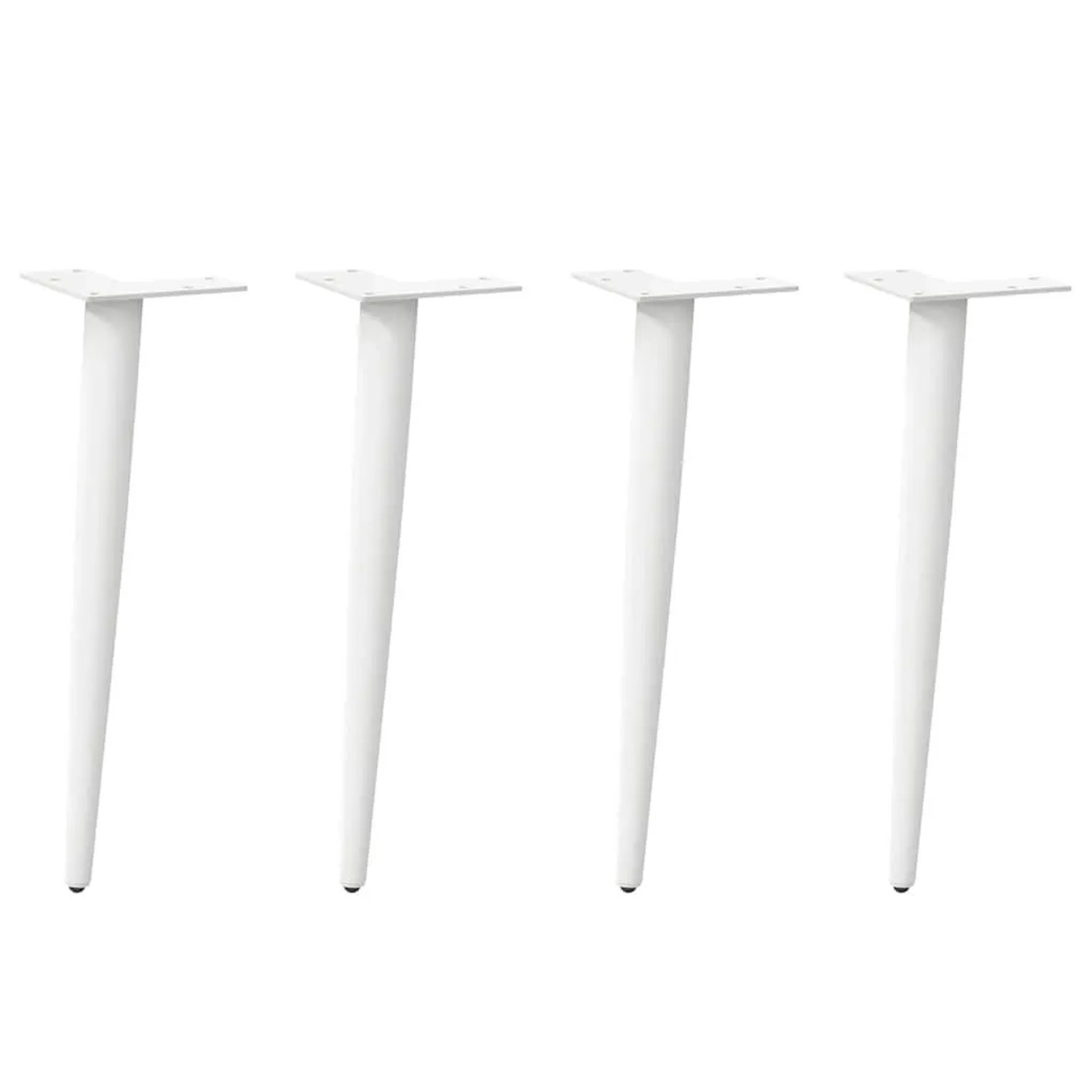 vidaXL Couchtischbeine Konische Form 4 Stk Weiß 42-43 cm Stahl 4012513 günstig online kaufen