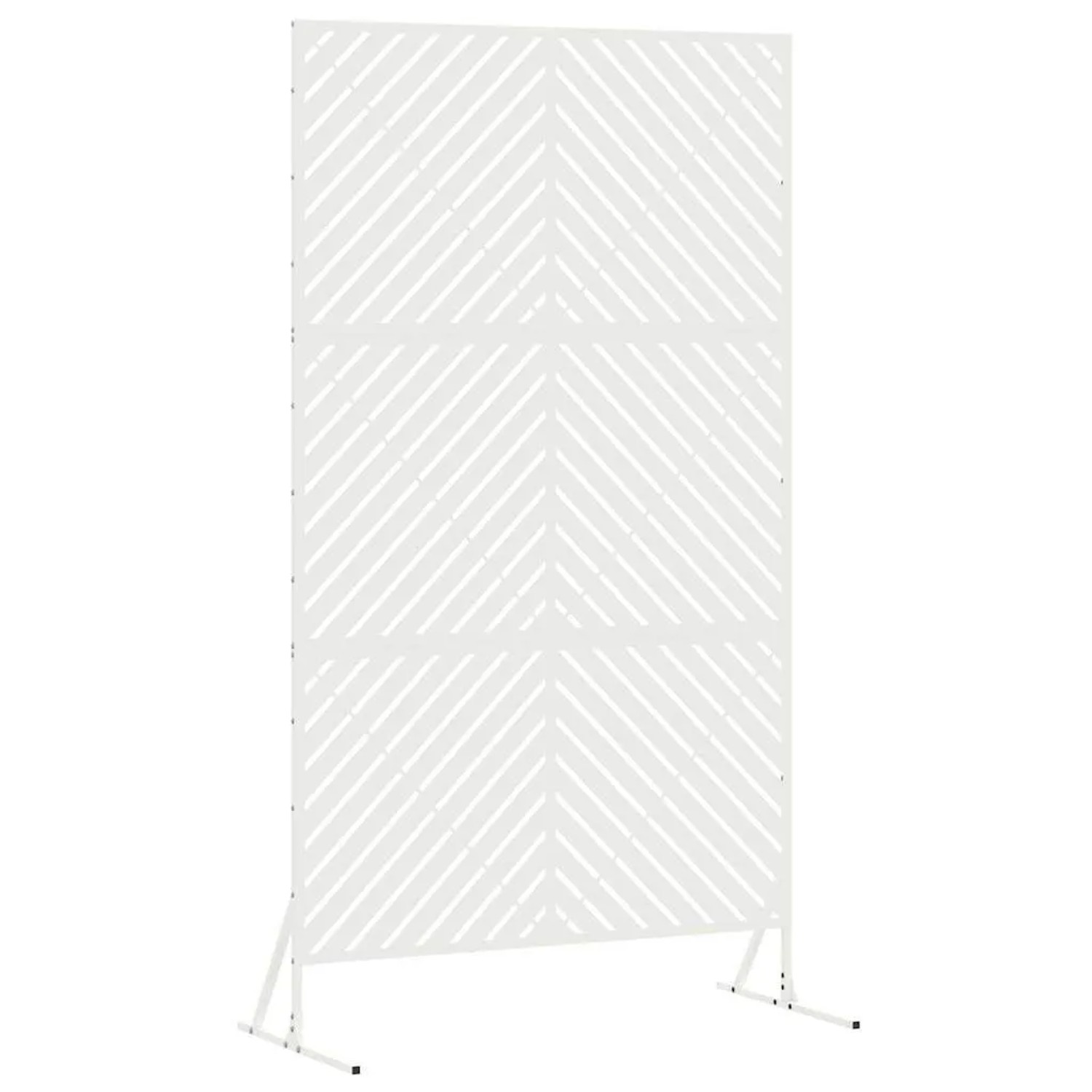 vidaXL Sichtschutz Weiß 100 x 50 x 180 cm Stahl 868543 günstig online kaufen