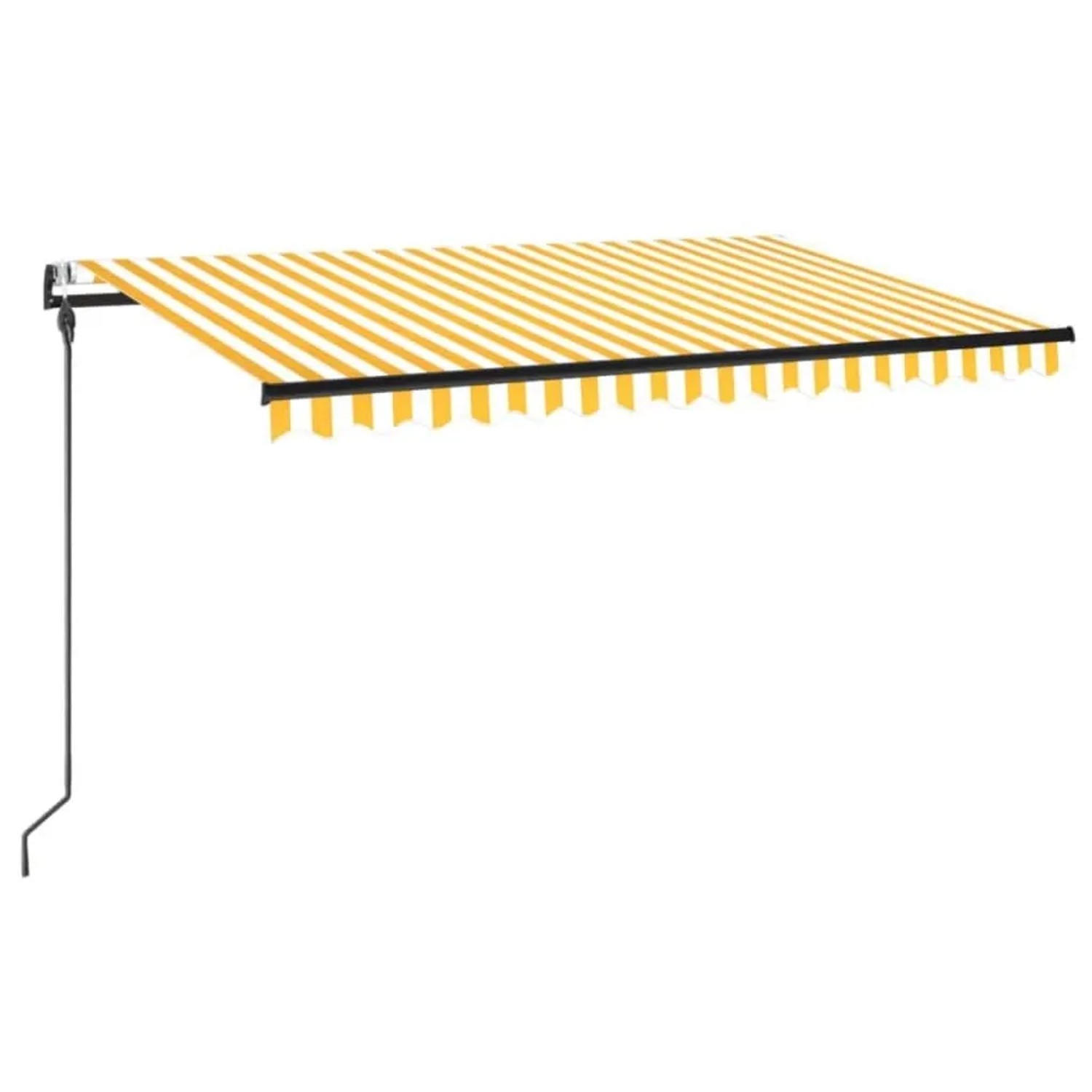Furnicato Markise Automatisch Einziehbar 450x300 Cm Gelb Und Weiß