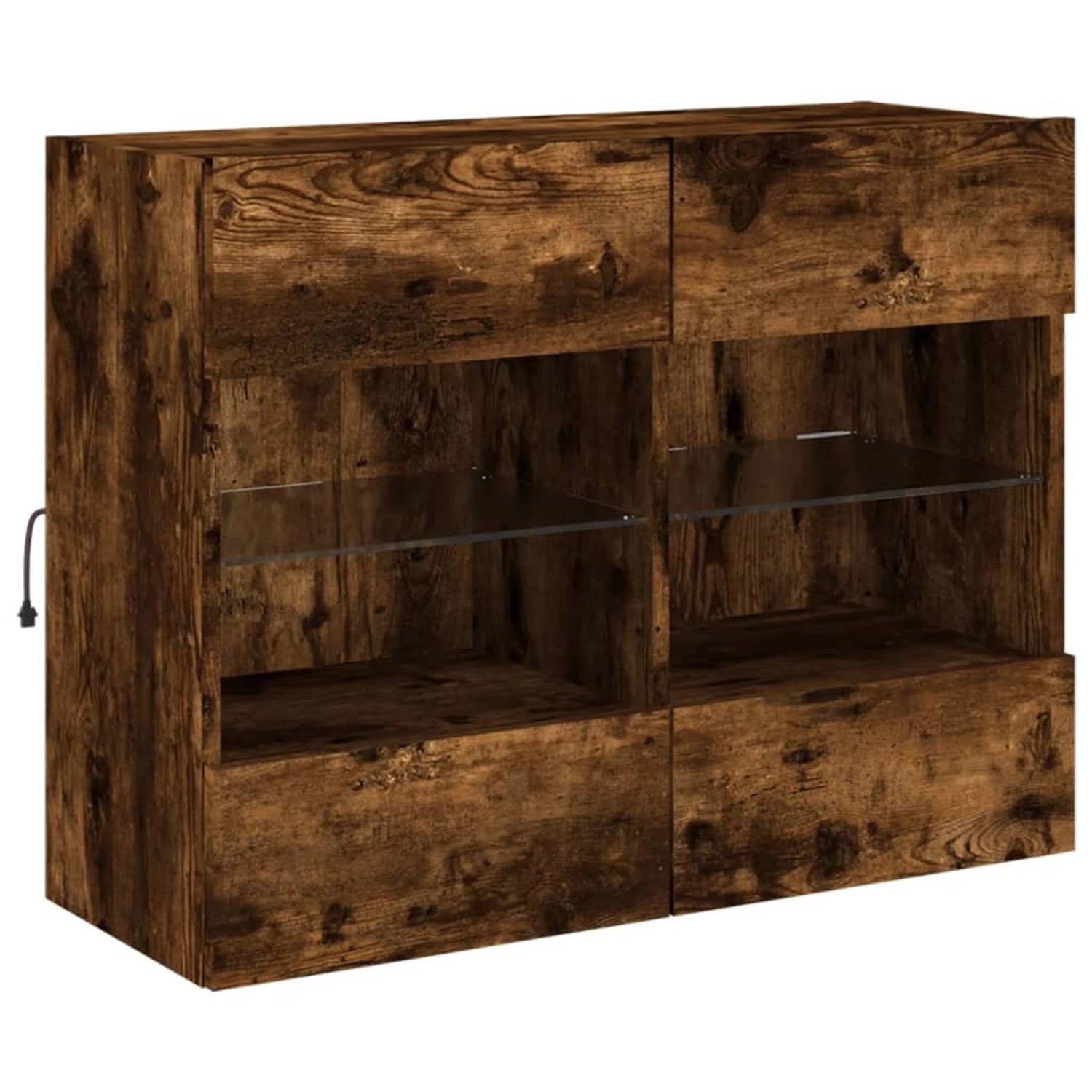 vidaXL TV-Wandschrank mit LED-Leuchten Räuchereiche 78,5x30x60,5 cm 837103 günstig online kaufen
