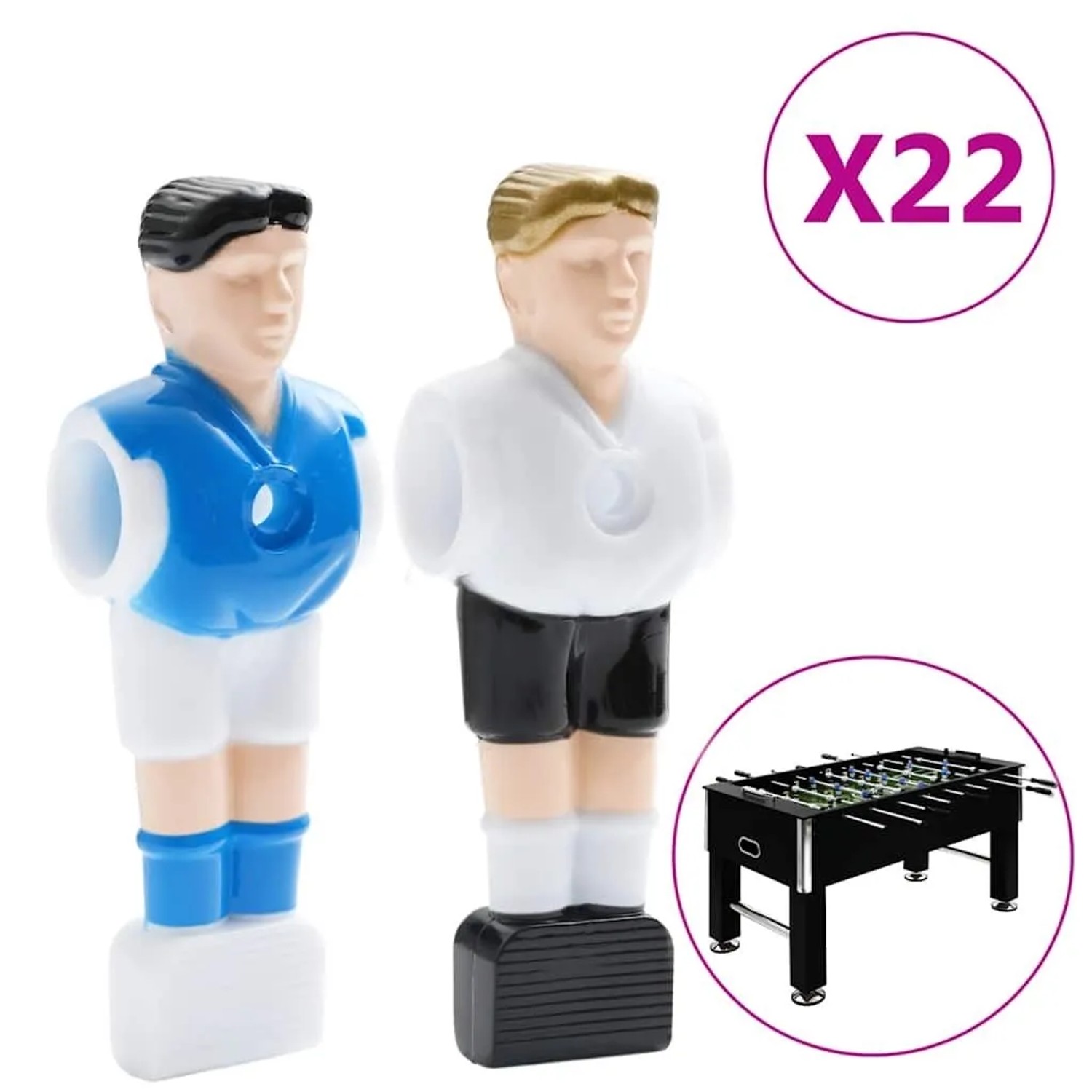 vidaXL Tischfußball-Spieler 22 Stk für 15,9 mm Stange 92503_11