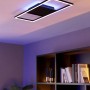 Smarte Eglo LED-Deckenleuchte Calagrano-Z, schwarz, mit RGB-Backlight und CCT-Funktion.