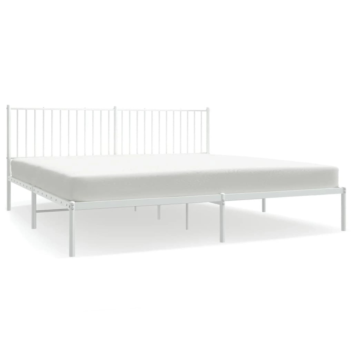 vidaXL Bettgestell mit Kopfteil Metall Weiß 193x203 cm Modell 11629517 günstig online kaufen