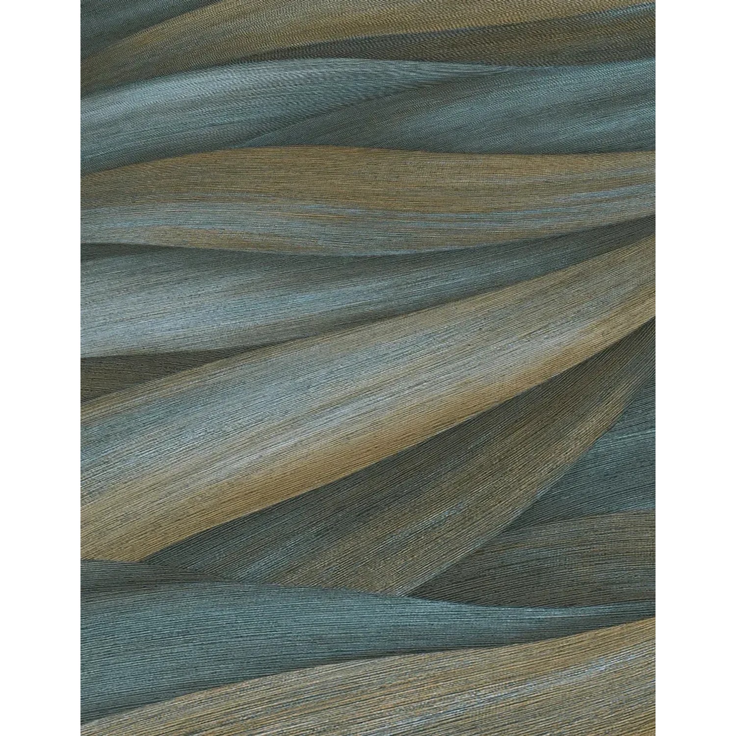 Erismann Vliestapete Casual Chic mit Wellenmuster in Blau und Braun.
