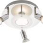 Briloner LED-Deckenleuchte Start, 3-flammig, Chrom und Glas. Moderne Deckenlampe mit warmweißem Licht.