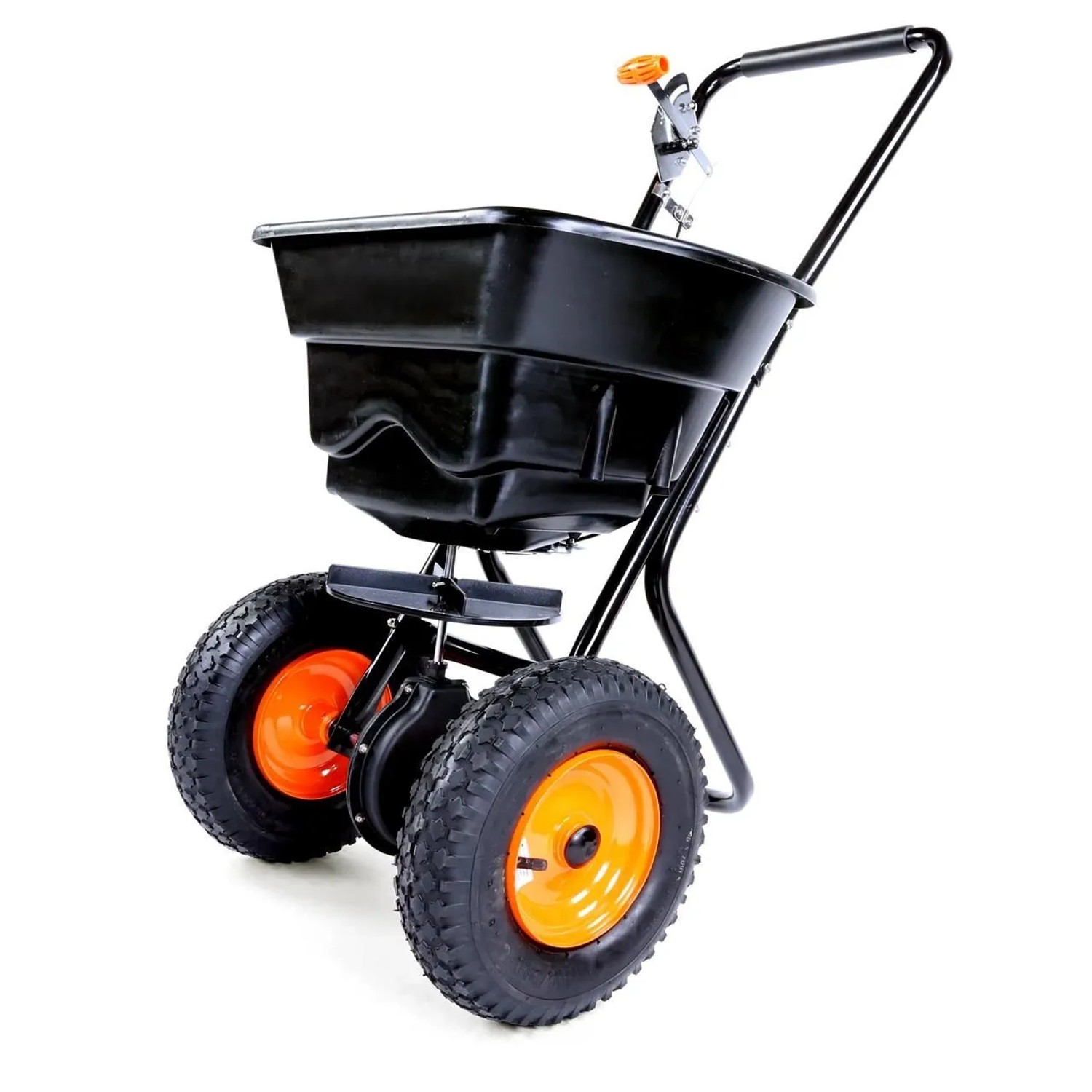 FUXTEC FX-GS36 Salzstreuer Streuwagen Saatgutstreu Streubreite bis zu 3,65 m mit Rotationsauswurf 36kg Volumen