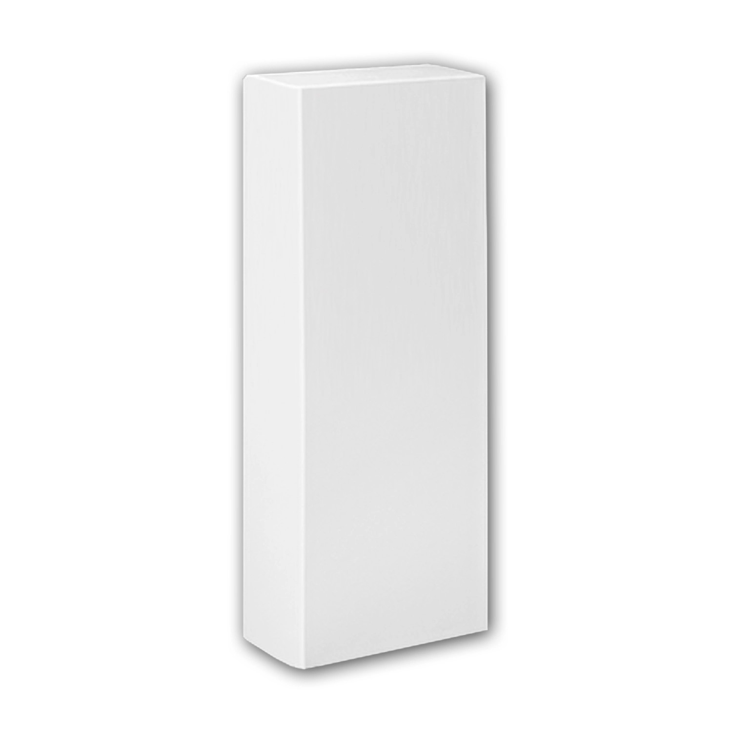 PROFHOME 117600 Halbsäulen Sockel Säule Zierelement Stuckdekor 27,7 cm x 69,6 cm x 13,8 cm Weiß