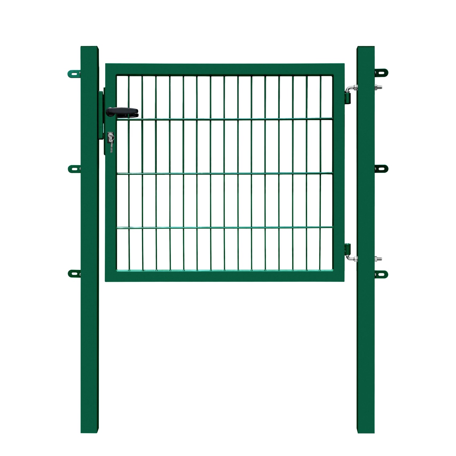 Gartentor Basic für Doppelstabmattenzaun Moosgrün 100 cm x 80 cm