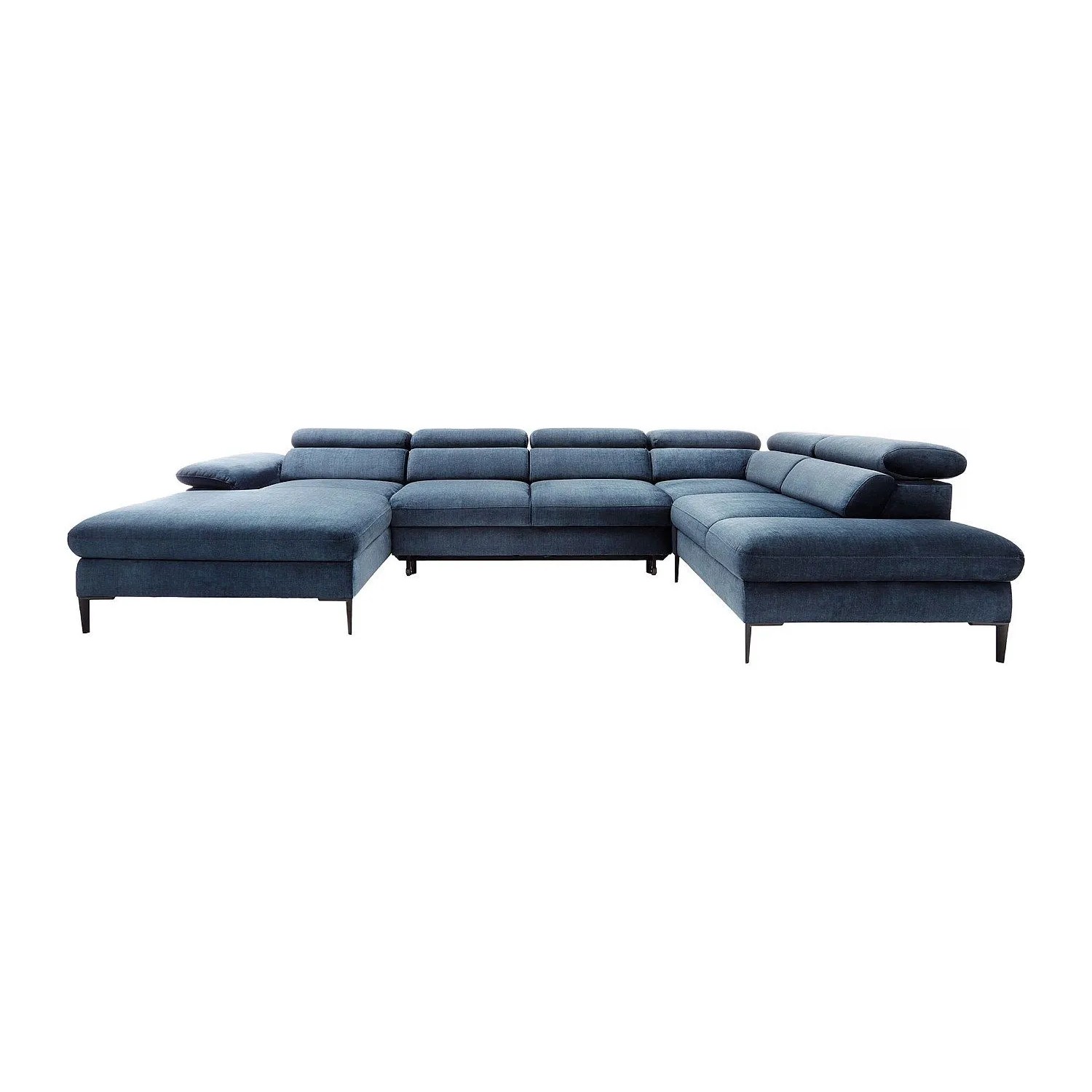 Vente-unique Schlafsofa Sepina Marineblau 353 cm