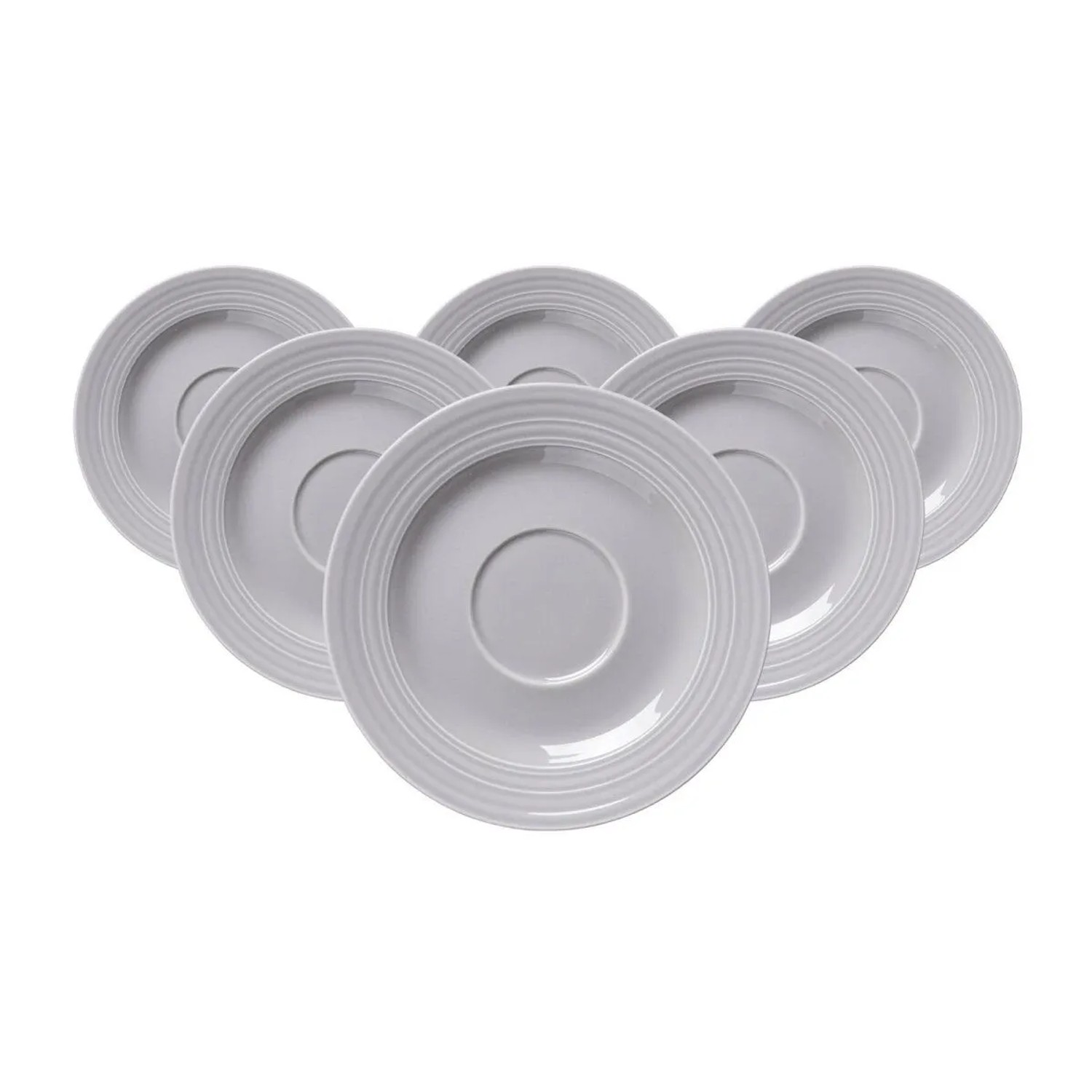 Ritzenhoff & Breker Levi Kaffeeuntertasse 15,5 cm 6er Set Grau