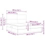 vidaXL Bett mit LED-Lichtleisten mit Kopfteil Taupe 200 x 200 cm Stoff 3372830_19