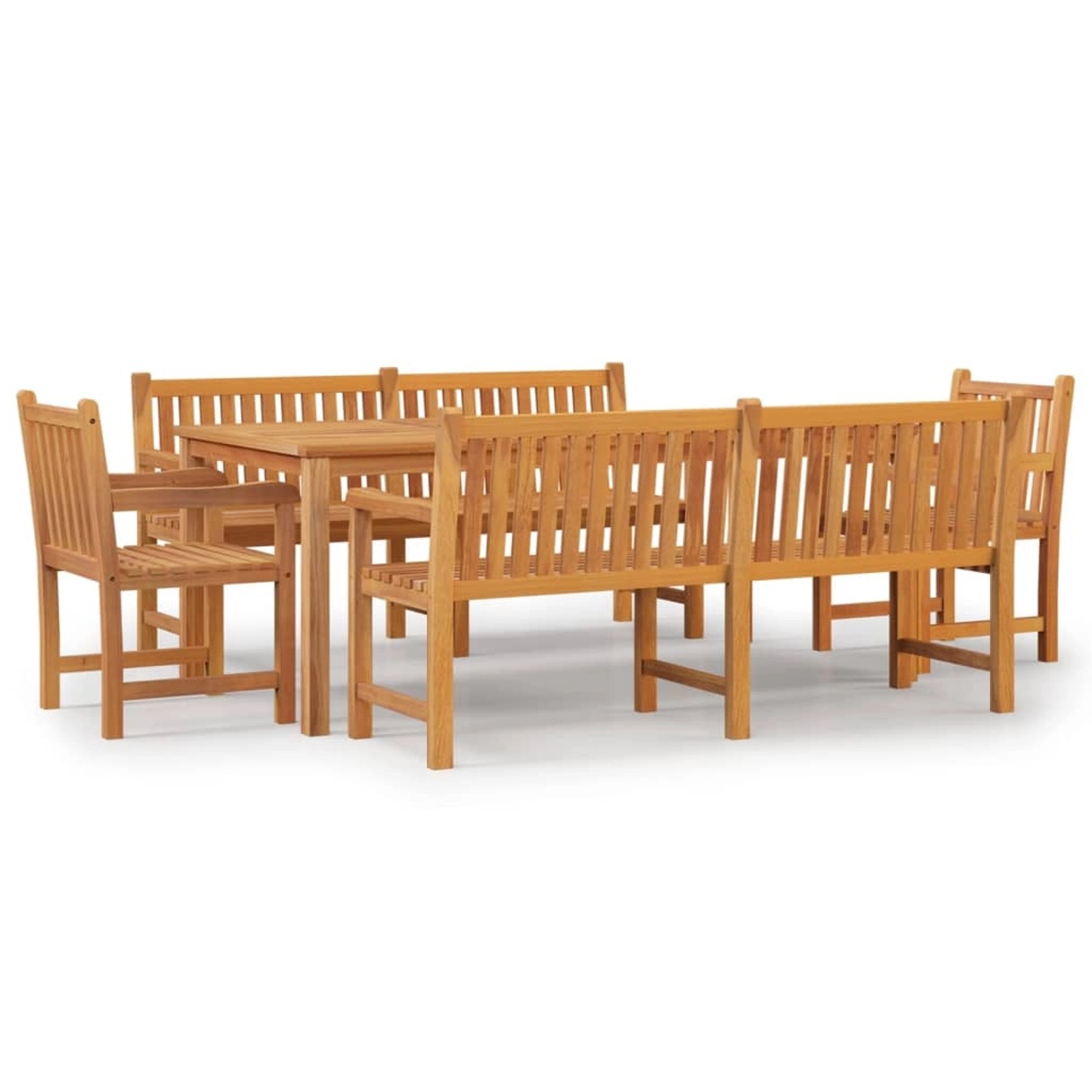 vidaXL 5-tlg Garten-Essgruppe Massivholz Teak Modell 46 günstig online kaufen