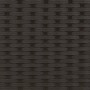 Detailaufnahme: Geflecht aus Poly Rattan in Schwarz, Material der vidaXL Doppel-Sonnenliege.