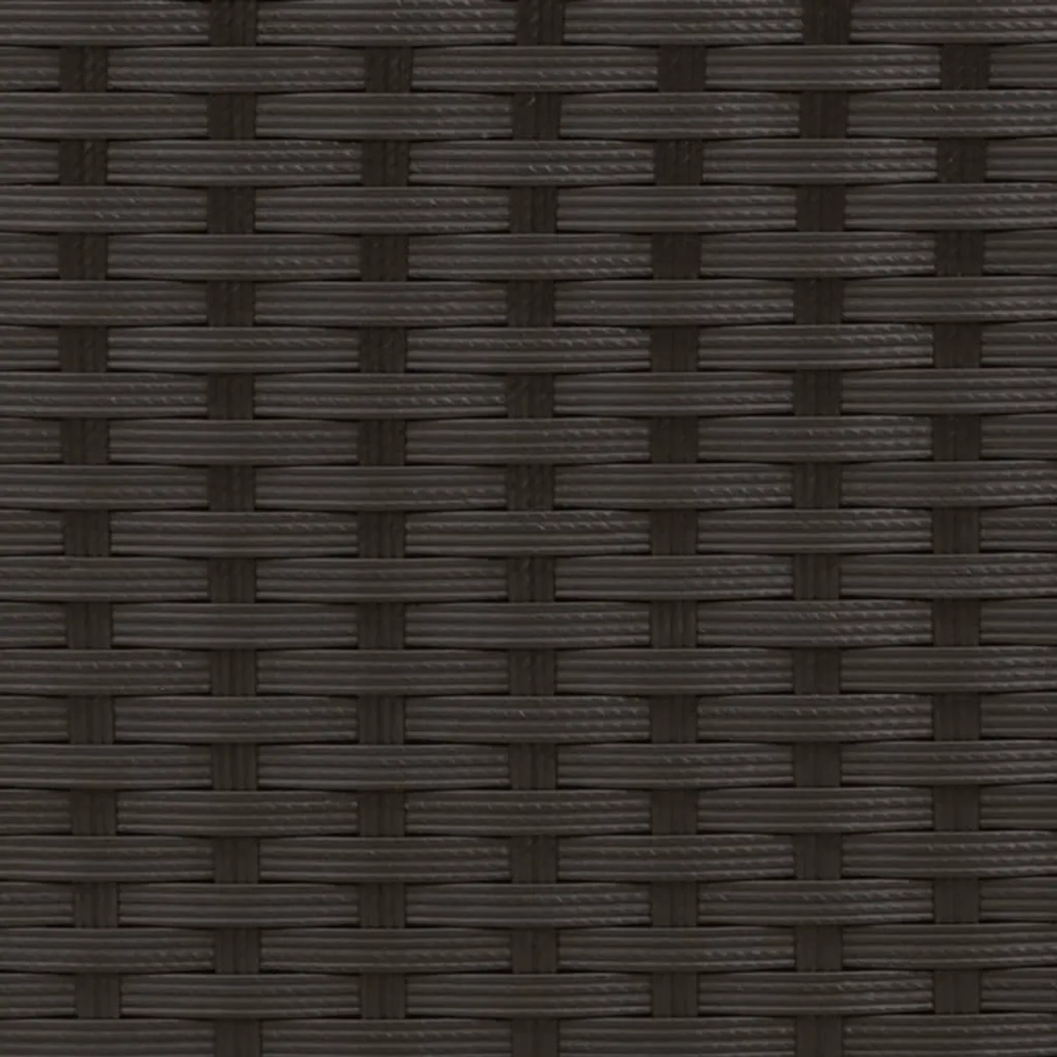 Detailaufnahme: Geflecht aus Poly Rattan in Schwarz, Material der vidaXL Doppel-Sonnenliege.