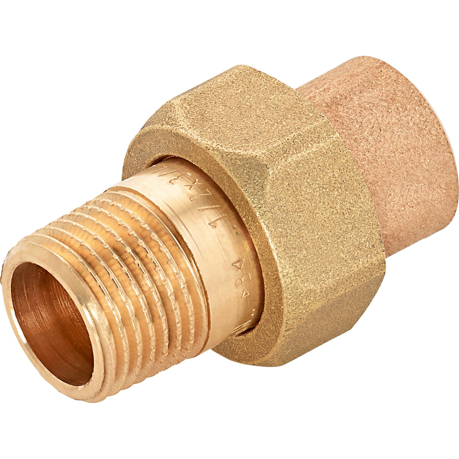 Löt-Verschraubung, 29 mm, aus Rotguss für Wasser- und Heizungsinstallationen.