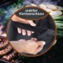 Detailaufnahme: Schwarze TTL GARDEN Grillabdeckung mit Klettverschluss für sicheren Halt.