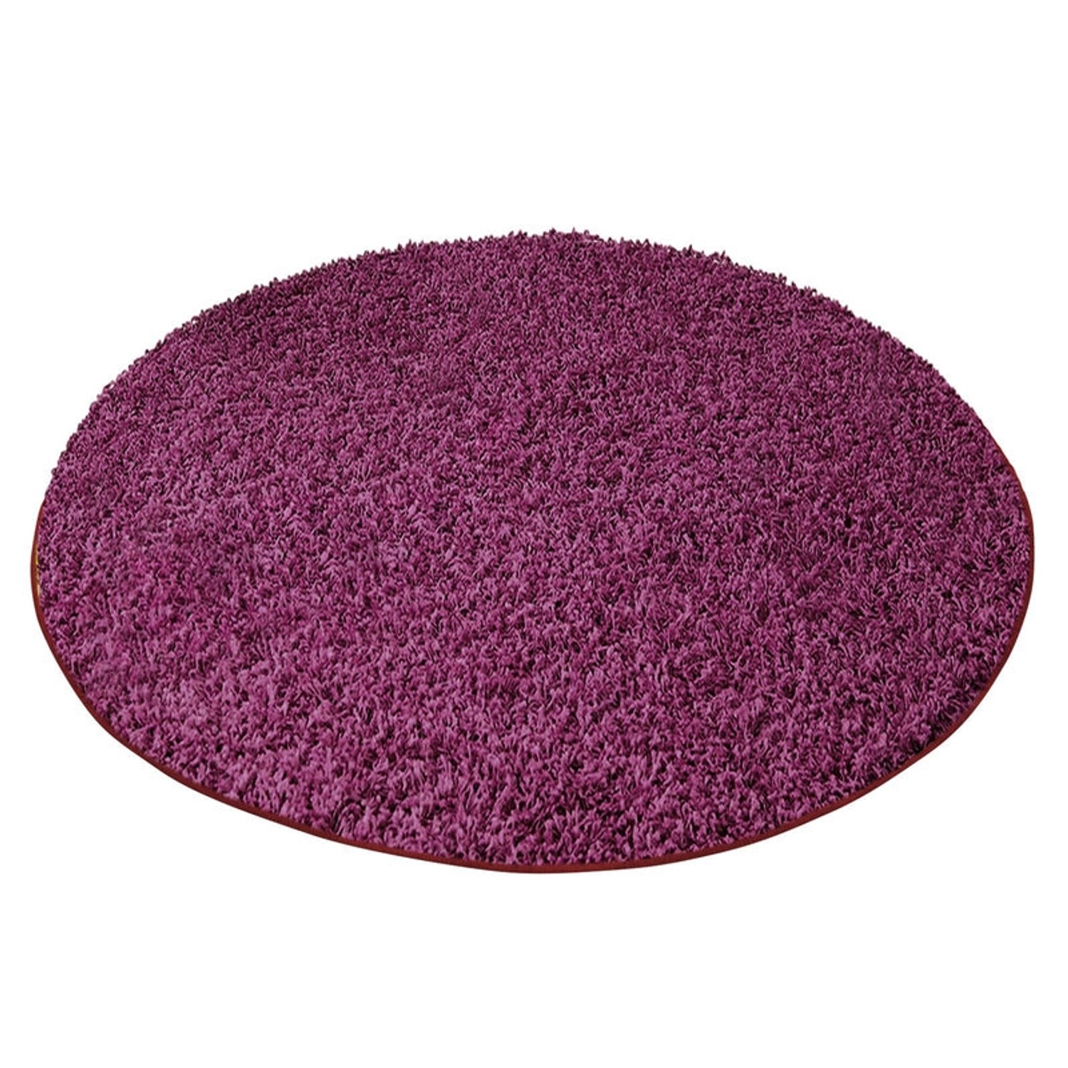 KARAT Runder Shaggy Teppich Barcelona mit Weichem Flor Modern Berry Ø 200 c günstig online kaufen