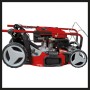 Einhell GC-PM 56/2 S HW Benzin Rasenmäher, rot, mit Hinterradantrieb und großem Fangkorb.