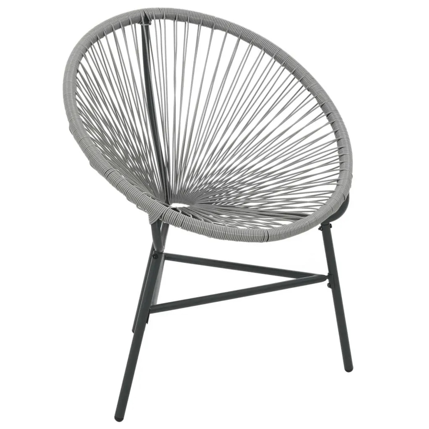 Furnicato Garten-mondstuhl Poly-rattan Grau